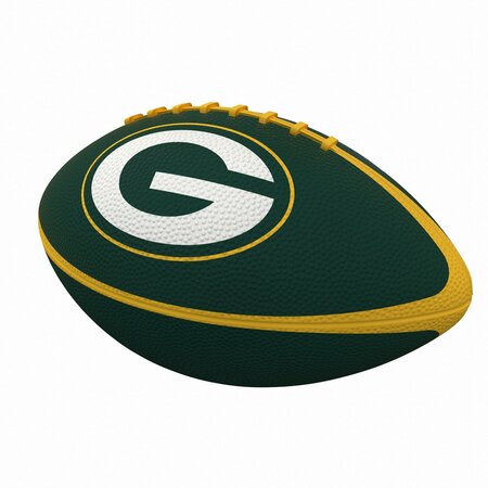 LOGO BRANDS Green Bay Packers Pinwheel Logo Junior-Size Rubber Football 612-93JR-2
